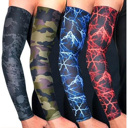 1PC High Quality Quick Dry UV Protection Running Arm Sleeves Basketball Elbow Pad Fitness Armguards Sports Cycling Arm Warmers