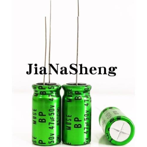10PCS 50V47UF 10X20 MUSE BP ES Green AUDIO CAPACITORS NICHICON Electrolytic capacitor