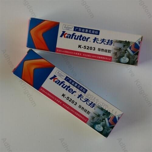 10Pcs kafuter 80g k-5203 CPU thermal conductive silicone LED bonding adhesive thermal paste coefficient 1.2 white wholesale