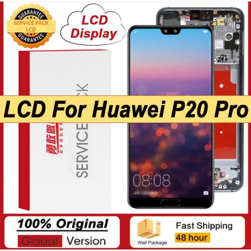 100% Original 6.1'' AMOLED Display for Huawei P20 Pro LCD Touch Screen Digitizer Assembly CLT-L09 CLT-L29 CLT-AL01 Repair Parts