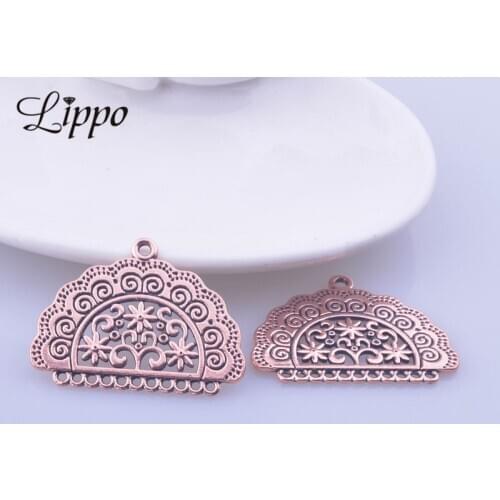 12pcs Half Round Earring Connector Christmas Pendant DIY Jewelry Making