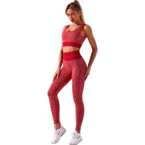 2021 OEM Custom Workout 2 Piece Yoga Set Top Bra Seamless High Waisted Leggings Fitness Ative Wear Sets
