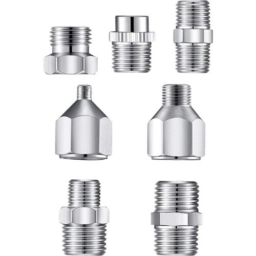 7 Pcs Airbrush Adapter Set Airbrush Connector Kit Quick Release Disconnect Connector Set for Air Compressor and Airbrush