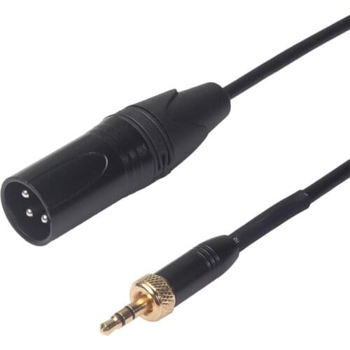 Audio Male Plug with 3.5mm Internal Thread to 3 Pin XLR Male Adapter Cable for Sony D12 D21 Wireless Microphones