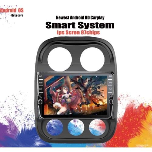 For Jeep Compass 2010 - 2016 Car Radio Multimedia Video audio Player HU tape with Navigation GPS monitor support carplay rds dsp