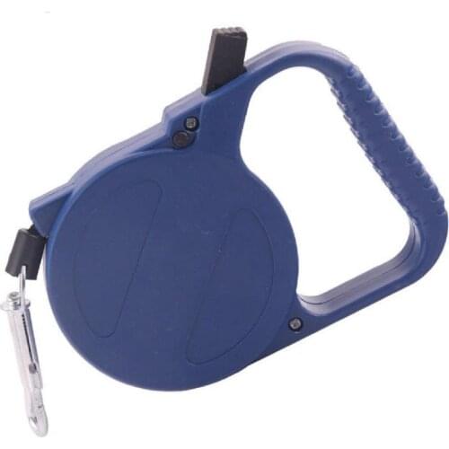 Pet Blue Color 3 Metre Roller Automatic Double Key Dog collar