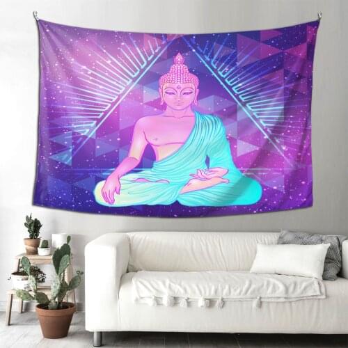 Buddha India Mandala Tapestry Wall Hanging Boho Decor Wall Cloth Tapestries Tapestry Mandala Wall Carpet 95x73cm