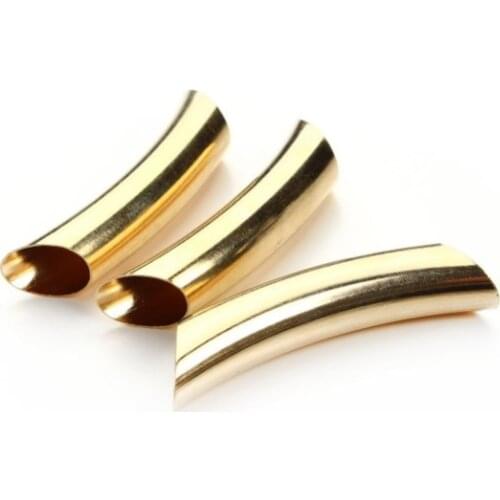 20pcs/lot 9*45mm tube Metal copper Alloy Spacer Beads Hole Beads Flat Beads Buddha Beads For DIY bracelet Jewelry Making rt3sd