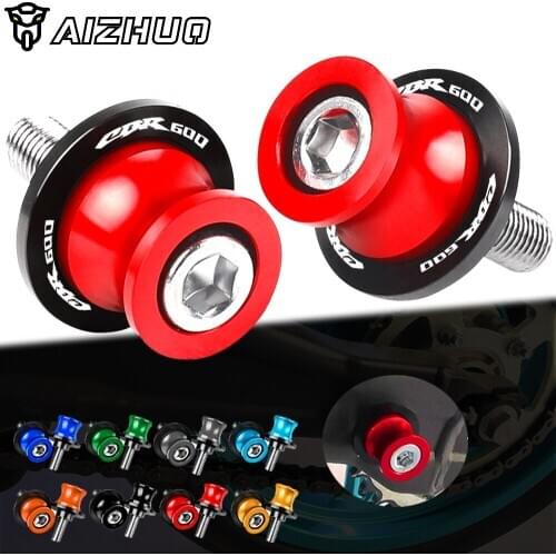 CBR 600 Motorcycle Accessories 8MM Swingarm Slider Spools Stand Screws FOR HONDA CBR600 1991-1998 1997 1996 CNC Aluminum LOGO