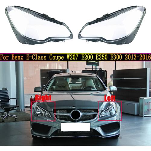 Car Headlight Cover For Mercedes-Benz W207 E200 E250 E300 2013~2016 Headlamp Lens Replacement Auto Shell Transparent Lampshade