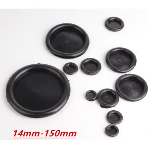 Black Rubber sheathing coil Single Sided Rubber Sealed Loop Wiring Grommets Hole Plug Electrical Wire Gasket 14mm-150mm