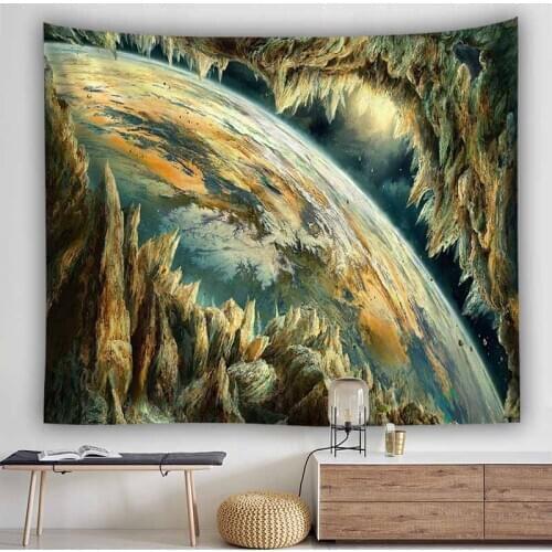 Fantasy Universe Space Tapestry Wall Hanging Dorm Backdrop Art Decor Hippie Moon Tapestry Wall Carpet Psychedelic Tapestry Cloth