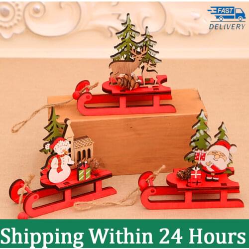 G6D1N9 Wooden Christmas Decorations