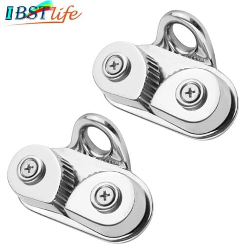 2PCS Marine Grade 316 Cam Cleat with Leading Ring Boat Cam Cleats Matic Fairlead Marine Sailing Sailboat Kayak Canoe Dinghy