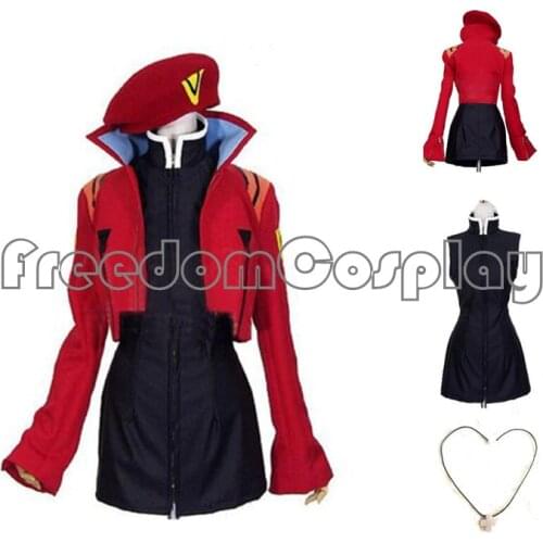 EVA Misato Katsuragi Cosplay Costume with necklace