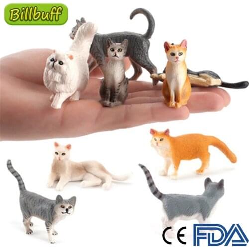 Hot Simulation Wild Poultry Animal Simulation Figure Orange Pet Cat Educational Toy for Childrens Toy Figure Collection Toy Gift