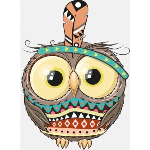 Hot Sell Creative Ethnic Tribal Owl Car Sticker Accessories Decal Vinyl Car Window Sunscreen PVC 14cm*10cm