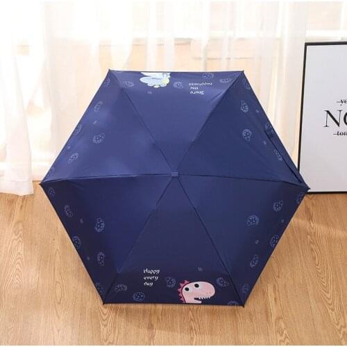 Mini Umbrella Children Dinosaur Pattern Pocket Anti-UV Umbrella Windproof Umbrellas Compact Rain Children Umbrella