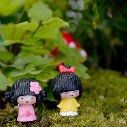 10x Miniature Dollhouse Fairy Garden Micro Landscape Kimono Girls Decor