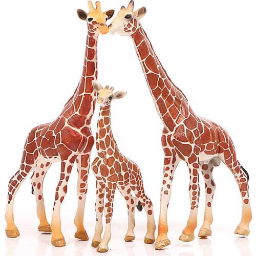 Simulation Big Size Wildlife Animal Giraffe Toy Figure Animals Model Solid PVC Action & Toy Figures toys for Kids Collection