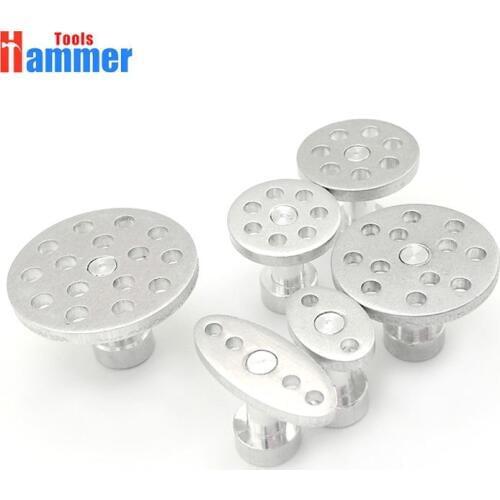 6pcs Auto dent Tool kit Plastic Glue Tabs Aluminum Puller Tabs For Car Dent Paintless Repair Auto Body Dent Removal Hand Tool