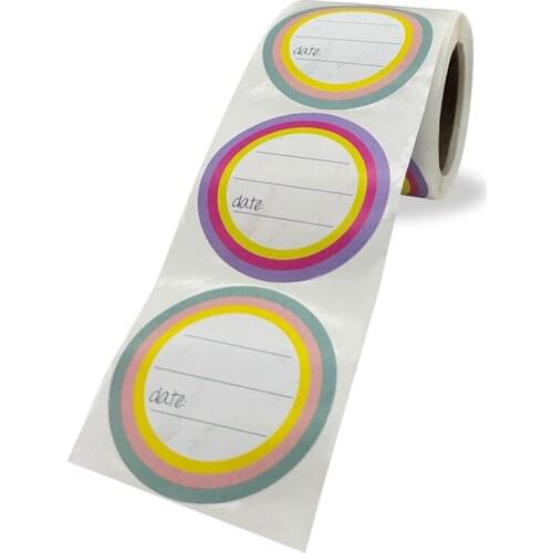 200pcs/roll Kitchen Sticker Refrigerator Freezer Food Storage Container Jar Packing Date Content Label Marker Spice Stickers