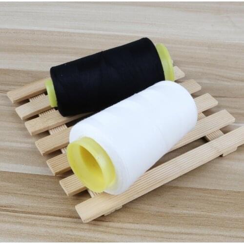 1Pc White/Black High Strength Polyester Sewing Machine Thread For Household Sewing Clothes Supplies Accessories