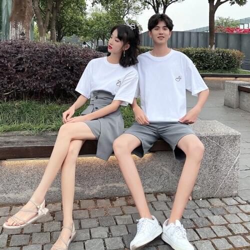 The new summer couple suit student T-shirt class suit couples clothes couples clothing