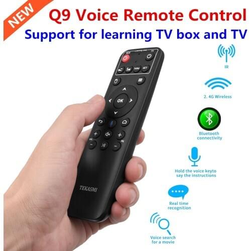 New Q9 Voice Remote Control 2.4G RF Wireless Keyboard For X96 mini KM9 A95X H96 MAX Android TV Box