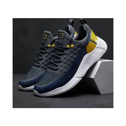 New Style Mens Shoes Flying Woven Sports Style Casual Shoes Low Top Injection Round Head Mens Shoes Fashion Mens Casual Shoes