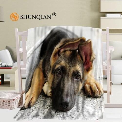 Hot Sale custom german shepherd dog Blanket Manta Falafel Blanket Sofa/Bed/Plane Travel Bedding 56x80inch 50X60inch 40X50inch