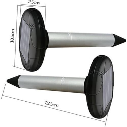 Solar Powered Mouse Rat Repeller Ultar Sonic For Outdoor Ground Rodent Mole Mice AUG889