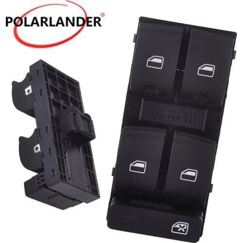 Master Power Electronic Window Control Switch Button Console Window Panel Fit toggle switch For AUDI A4 S4 B6 B7 RS4