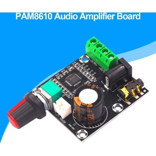 PAM8610 Class D Digital Audio Amplifier Board 15W+15W 2.0 Dual Channel Stereo Audio Power Amp Module 12V DC