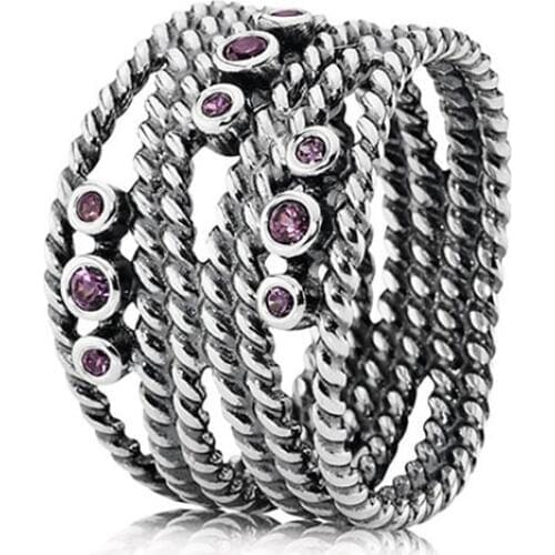 Authentic 925 Sterling Silver Hidden Romance Europe Ring For Fashion Women Bead Charm Gift DIY Jewelry