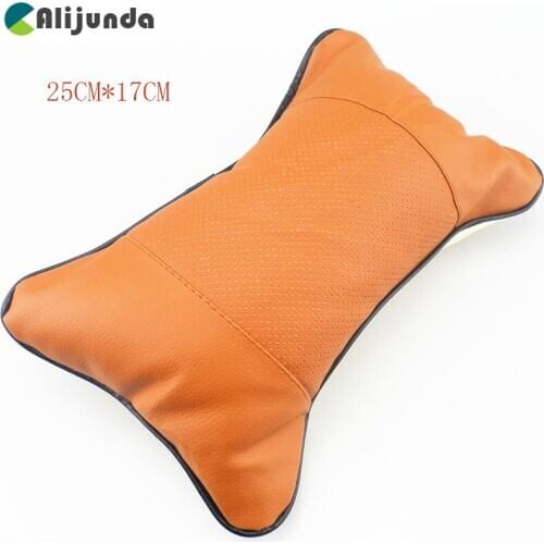 1 PCS artificial leather car seat pillow protection your neck for Volkswagen vw POLO Tiguan Passat Golf EOS Scirocco Jetta Bora