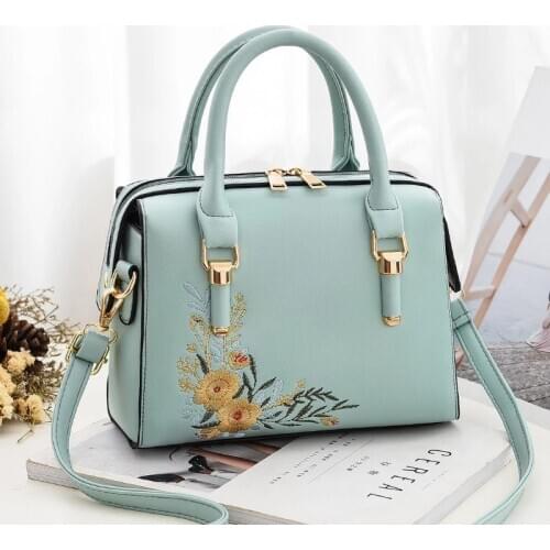 2021 Luxury Handbags Embroidered Women Bags PU Leather Crossbody Bags For Women Tote Retro Ladies Shoulder Bag Female Handbag