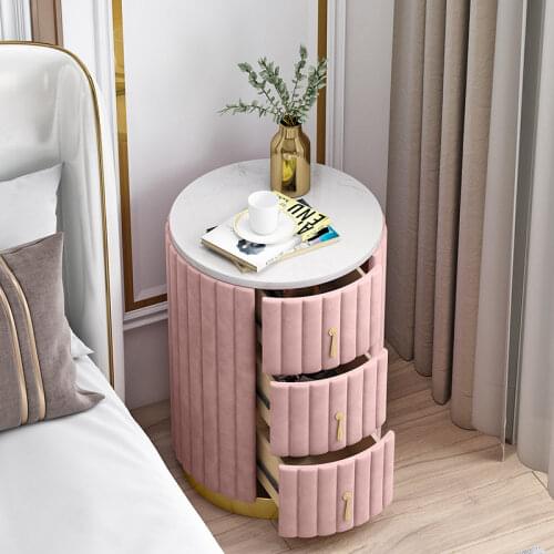 Nordic Light Luxury Modern Bedside Table Ins Style Multifunctional Side Bedroom Bedside Storage Cabinet Bedroom Storage Cabinet