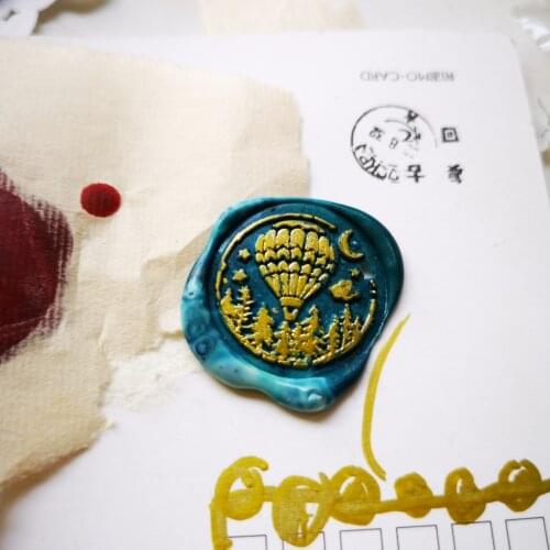 Forest Wax Seal Stamp, Hot Air Balloon Sealing Wax wedding invitation seal, Wax seal stamp set ,wax seal gift seal, wax sealing