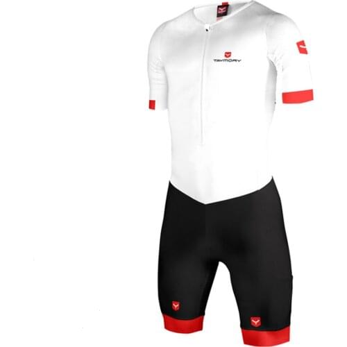Taymory pro triathlon Racing Suit Mens Distance Jumpsuit Custom Trisuit LD AEROSKIN WHITE cycling/Running/Swimming Clothing Kit