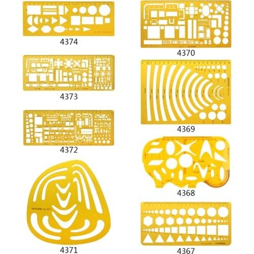 K Resin Circles Squares Triangle Geometric Ruler Professional Universal Furniture Construction Architect Template Ruler