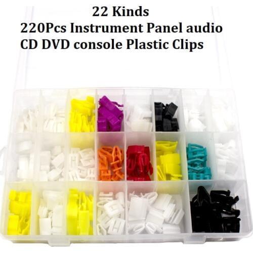 Universal Auto Plastic Fastener Clip For All Cars Dashboard DVD CD Console Panel Trim Metal Rivet