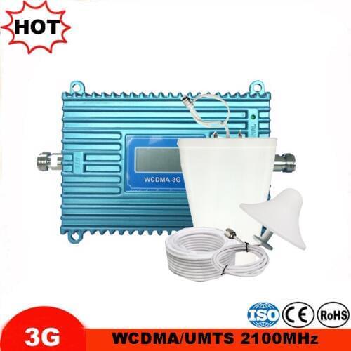 High Gain 70dB 3G signal repeater 2100mhz WCDMA signal amplifier 3g repeater 2100mhz signal booster with LCD display