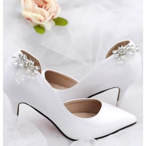 Shoe Clip Rhinestone Pearl DIY Shoes Women Lady Elegant High Heel Sandal Decoration Ornaments Clothing Jewelry Charms Beads