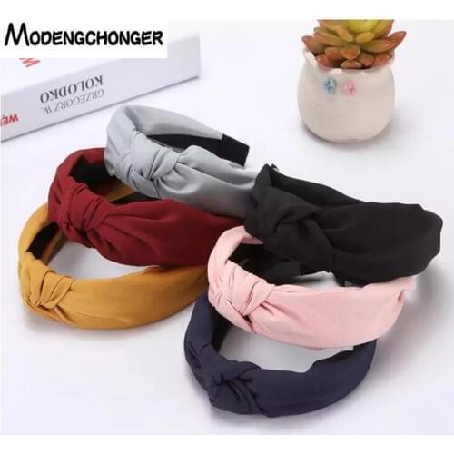 High Quality Non-slip Toothed Solid Color Hairbands Turban Hair Bezel Women Elastic Headband Intermediate Knot Hair Accessories