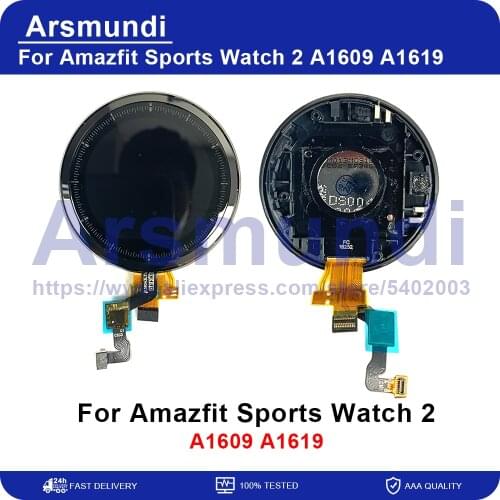 1.34" Original For Huami Amazfit Stratos 2 A1609 A1619 Display Screen Touch Panel Digitizer For Amazfit Stratos2 Watch LCD