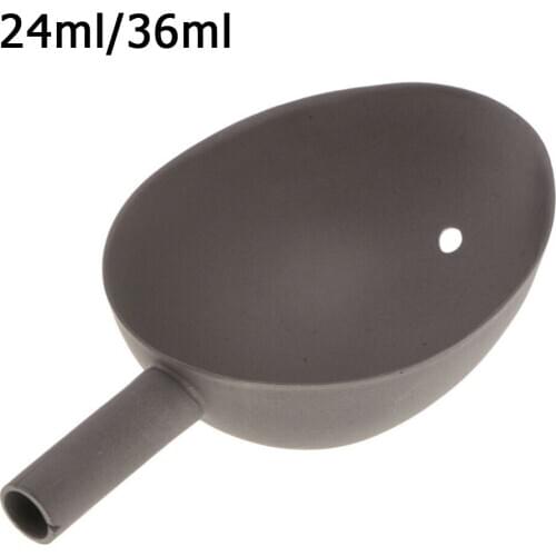 1pcs 24/36ml Nest Spoon Titanium Alloy Baiting Spoon Bait Scoop Volume Non-Stick Bait Fishing Tool Pesca Iscas Fish Tackle Tools
