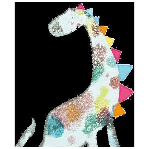 1PCS Cartoon animal Colors Dinosaur Jurassic On Patches Washable DIY For Child Clothing Heat Transfer T-Shirt Thermal Stickers