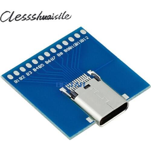 10Gbps USB-C USB 3.1 Type C Type-C Female Soldering Cable Test Socket PCBA Board Adapter Welding Connector Adaptor