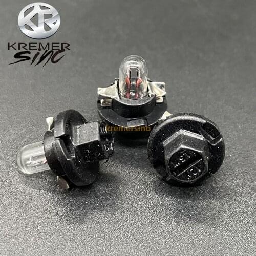 10pcs T5 Bulbs Lamps for Audi Mercedes Benz BMW Opel Volvo Dashboard Instrument 12V 1.5W Yellow Base